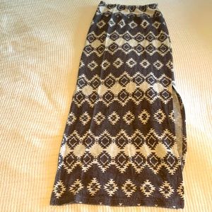 Knitted Maxi Skirt , Size M, with side slots to the knee